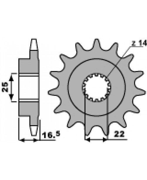 Звезда приводная передняя DUCATI 999 Z15 18NC C.525  JTF741.15