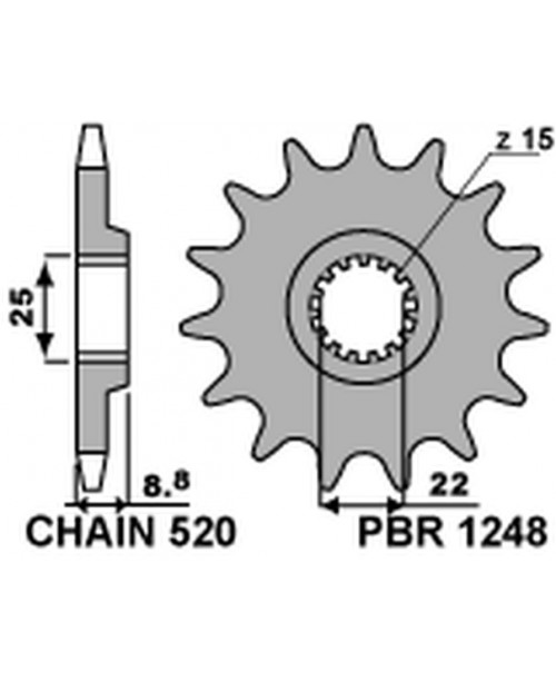 Звезда Приводная передняя KTM Z12 18NC C.520