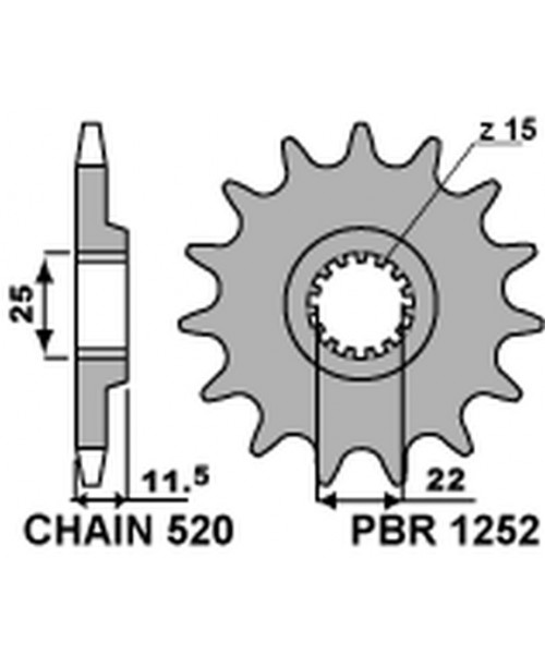 Звезда Приводная передняя KTM Z14 18NC C.520