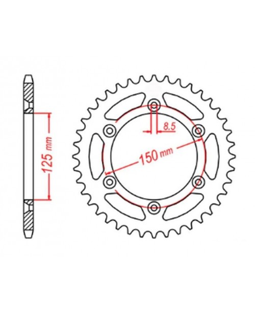 Звезда Приводная задняя KTM Z42 C45 C.520