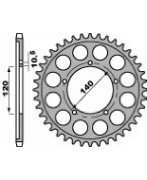 Звезда приводная задняя SUZUKI 1000 GSXR Z42 C45 C.530 JTR1800.42