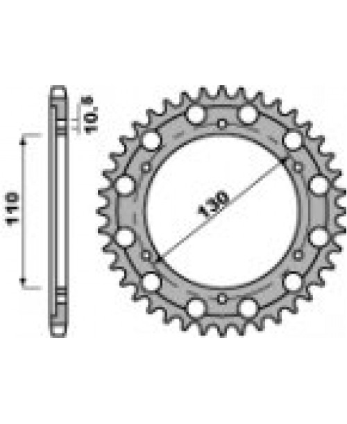 Звезда приводная задняя YAMAHA R6 03 Z48 C45 C.532 JTR1875.48