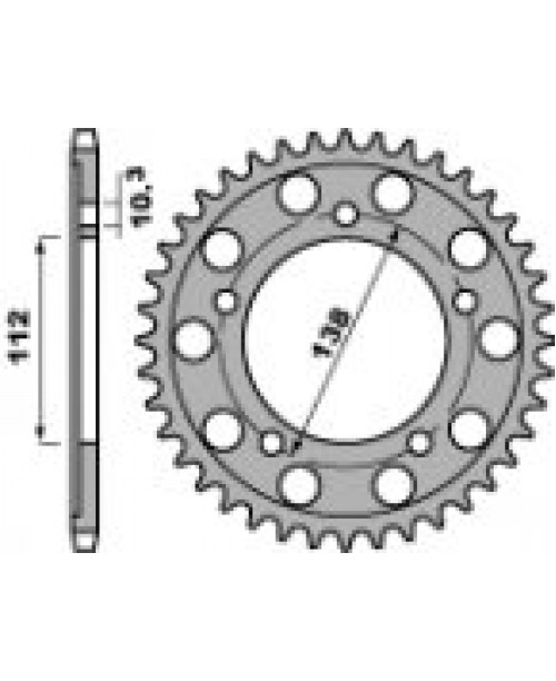 Звезда Приводная задняя YAM YZF-R6 Z48 C45 MOD.530