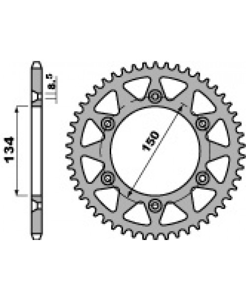 Звезда приводная задняя KAWASAKI Z47 C45 C.520 JTR460.47