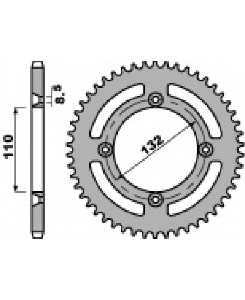 Звезда Приводная задняя KTM 85SX Z49 C45 C.428