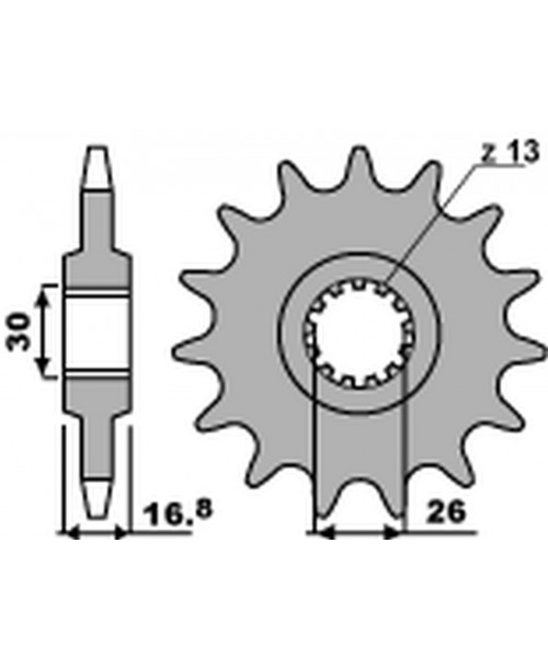 Звезда приводная передняя HONDA JTF1370.15