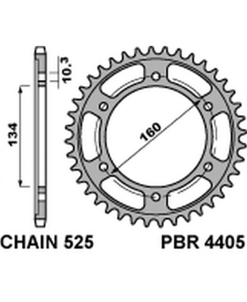 Звезда Приводная задняя PBR 4405 46 C45