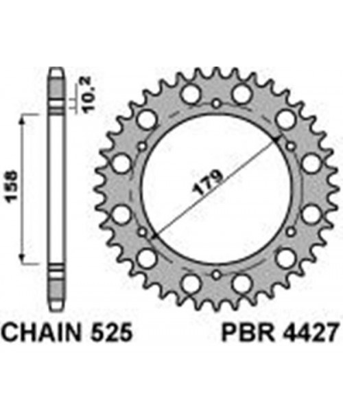 Звезда Приводная задняя PBR 4427 45 C45