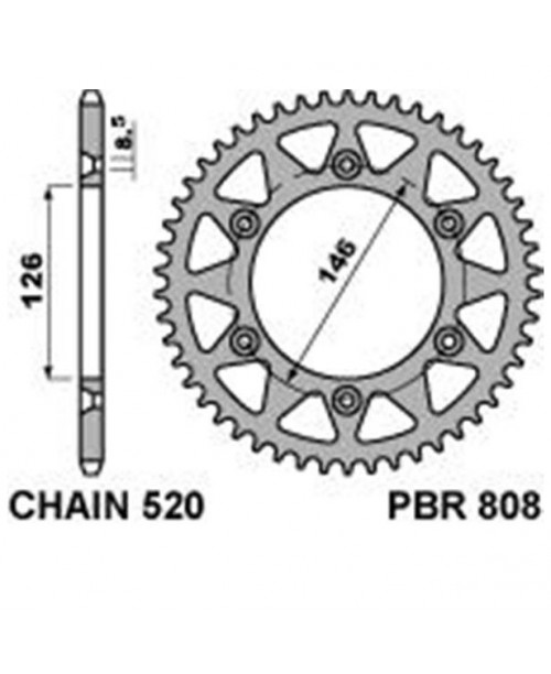 Звезда приводная задняя SUZUKI PBR808 49 C45