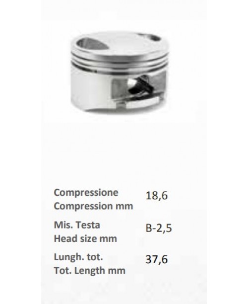 Поршень HONDA SH 150 vers. segmenti acciaio Ø 58,25