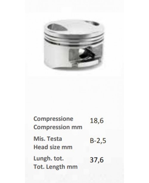 Поршень HONDA SH 150 vers. segmenti acciaio Ø 58,5