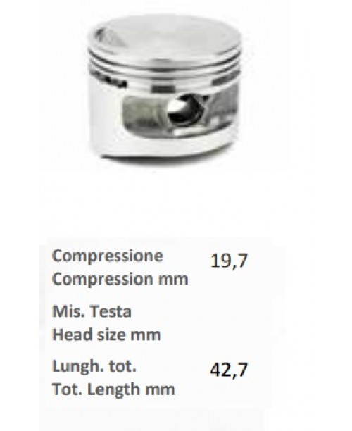 Поршень PIAGGIO LIBERTY 125 98-00 ,VESPA 125 CC. 4T Ø 58.0 палец 14мм