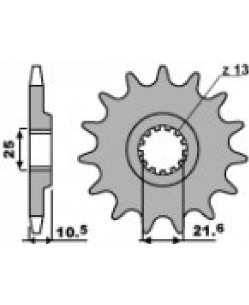 Звезда приводная передняя KAWASAKI Z12 18NC C.520 JTF1503.12