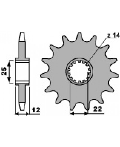 Звезда приводная передняя GAS-GAS Z13 18NC C.520 JTF564.13