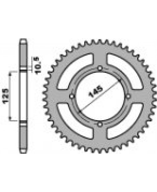 Звезда приводная задняя Z46 C45 C.520 JTR857.46