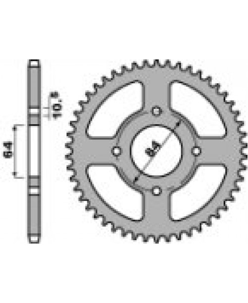 Звезда приводная задняя Z40 C45 C.520 JTR1826.40