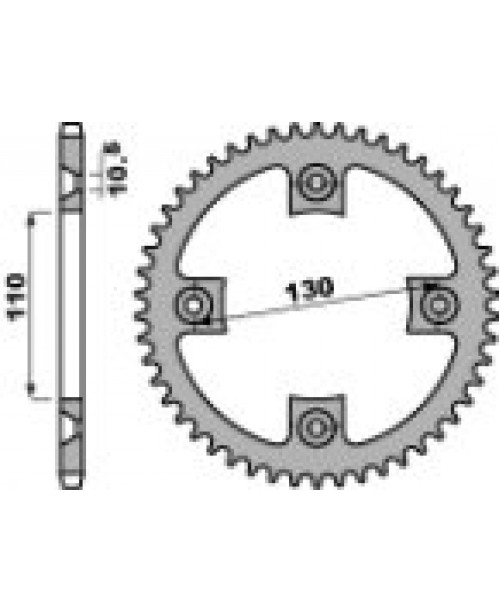 Звезда приводная задняя TRX300EX Z37 C45 C.520 JTR1350.37