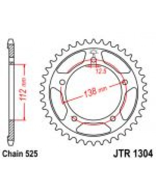 Звезда приводная задняя SUZUKI GSXR Z49 C45 C.525 JTR1792.49