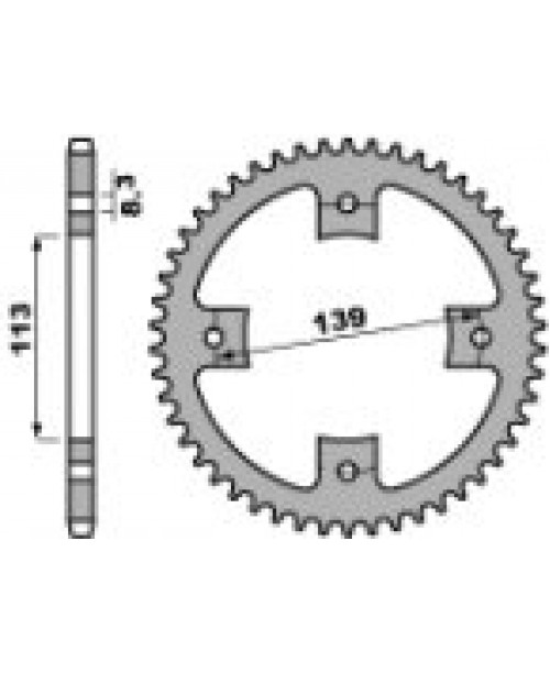 Звезда Приводная задняя Z36 C45 x QUAD C.520