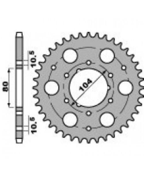 Звезда Приводная задняя POLARIS Z36 C45 C.520