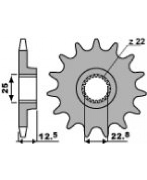 Звезда приводная передняя POLARIS Z12 18NC C.520 JTF3221.12