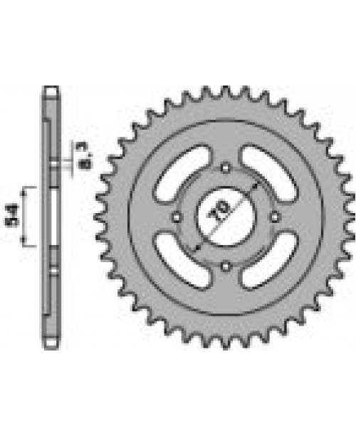 Звезда Приводная передняя PBR YAMAHA Z14 18NC C.428