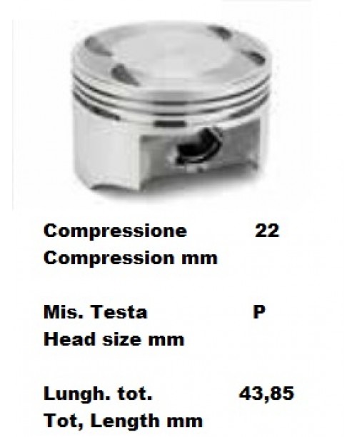 Поршень HONDA SH 300 vers. segmenti acciaio Ø 73,5