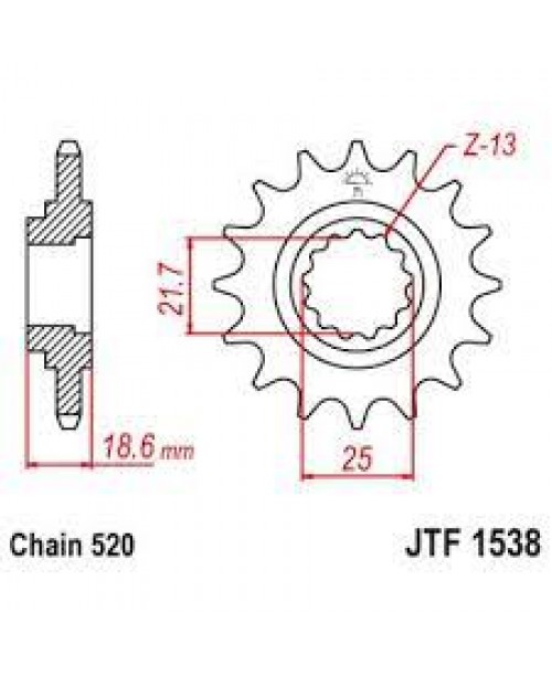 Звезда приводная передняя JT Sprockets JTF1538.15RB 2119-15  ( PBR   2119  15 18NC) Kawasaki