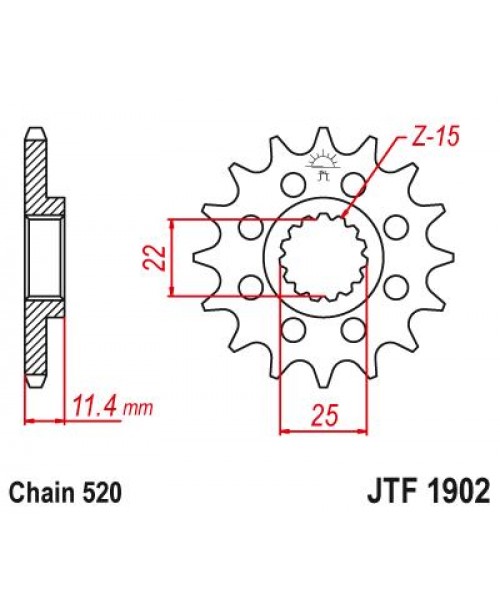 Звезда приводная передняя JT Sprockets JTF1902.17 KTM