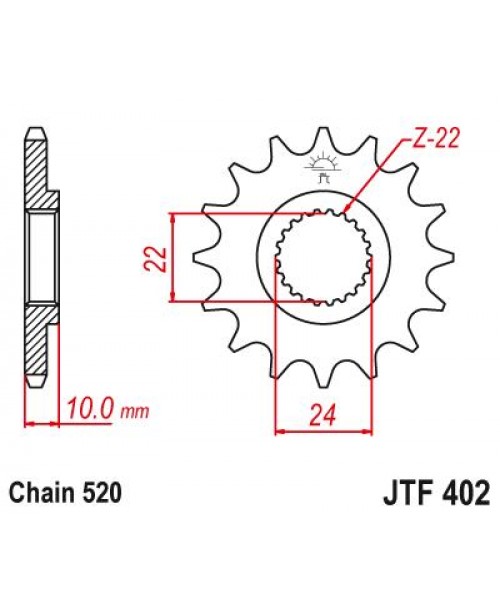 Звезда приводная передняя JT Sprockets JTF402.16 Aprilia, BMW