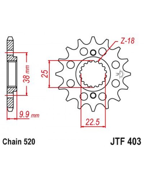 Звезда приводная передняя JT Sprockets JTF403.15 BMW