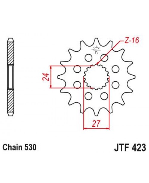 Звезда приводная передняя JT Sprockets JTF423.18 Suzuki