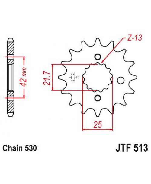 Звезда приводная передняя JT Sprockets JTF513.16RB