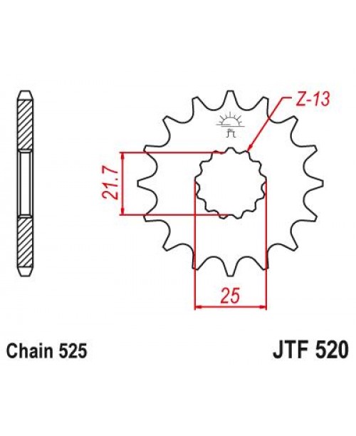 Звезда приводная передняя JT Sprockets JTF520.17 Suzuki