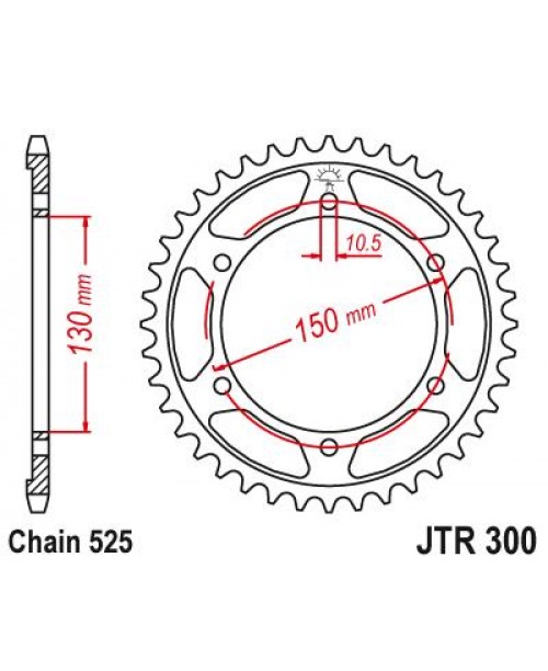 Звезда приводная задняя JT Sprockets JTR300.42ZBK Yamaha TDM900