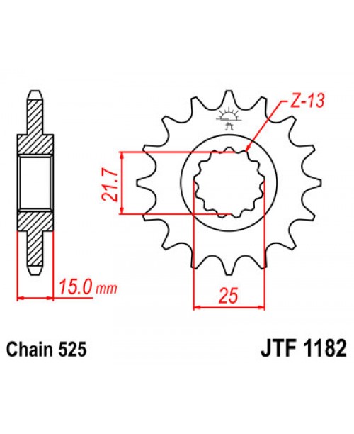 Звезда приводная передняя JT Sprockets JTF1041.14