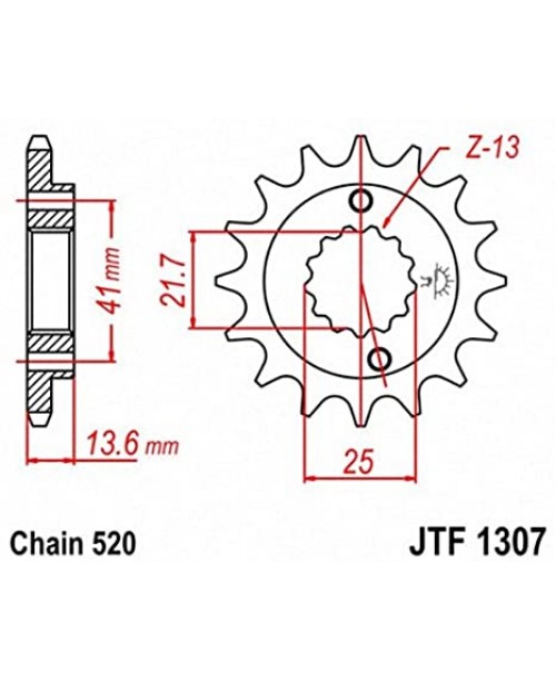 Звезда приводная передняя JT Sprockets JTF1307.15