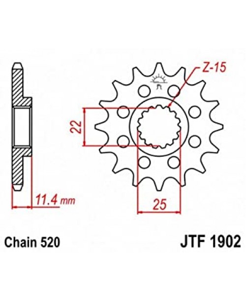 Звезда приводная передняя JT Sprockets JTF1902.14
