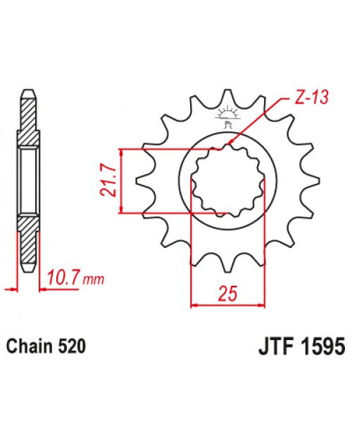 Звезда приводная передняя JT Sprockets JTF1595.16