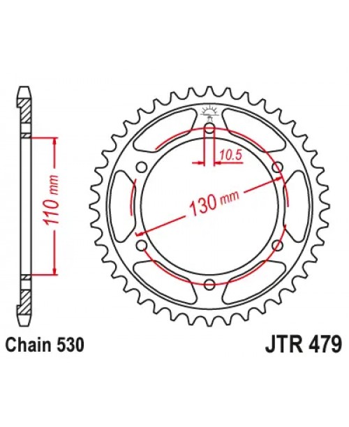 Звезда приводная задняя JT Sprockets JTR479.46ZBK