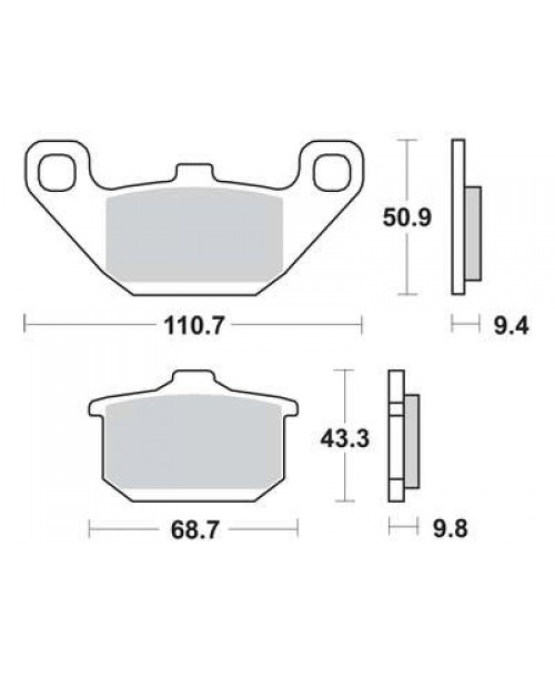 Тормозные колодки TRW MCB532  SBS- 557HF