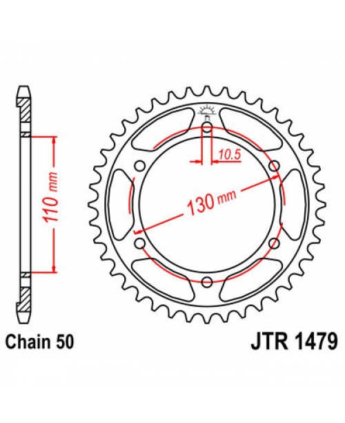 Звезда приводная задняя JT Sprockets JTR1479.47