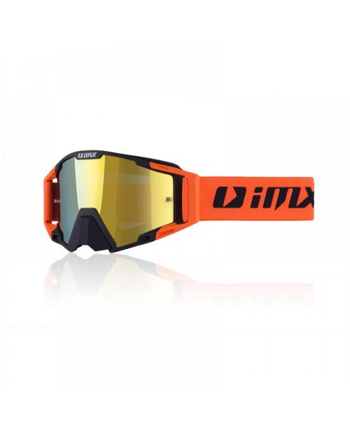 Очки кроссовые iMX SAND BLACK/ORANGE MATT - SZYBA ORANGE IRIDIUM + CLEAR (2 SZYBY W ZESTAWIE)