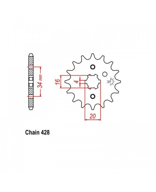 Звезда приводная передняя JT Sprockets JTF1263.14