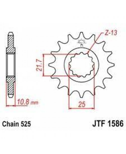 Звезда приводная передняя JT Sprockets JTF1586.16RB