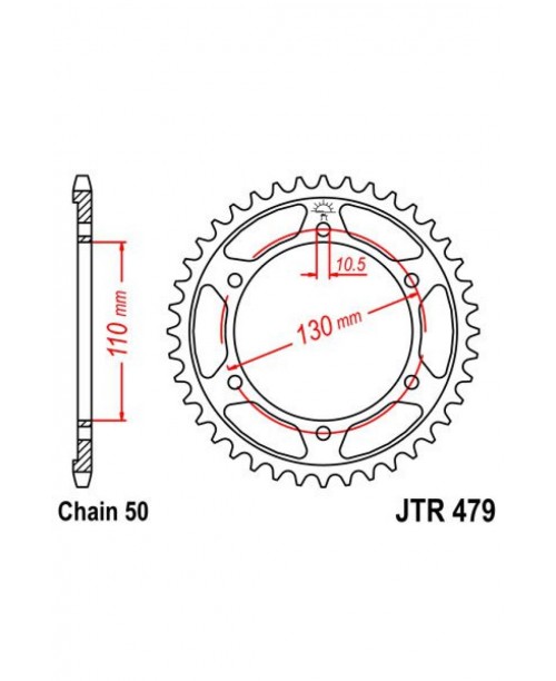 Звезда приводная задняя JT Sprockets JTR479.45