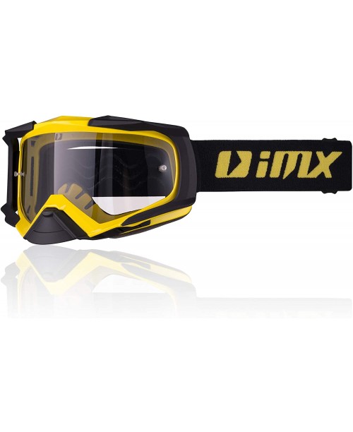 Очки кроссовые iMX Racing Goggle Dust Yellow/Black Matt - Visor DarkSmoke + Clear