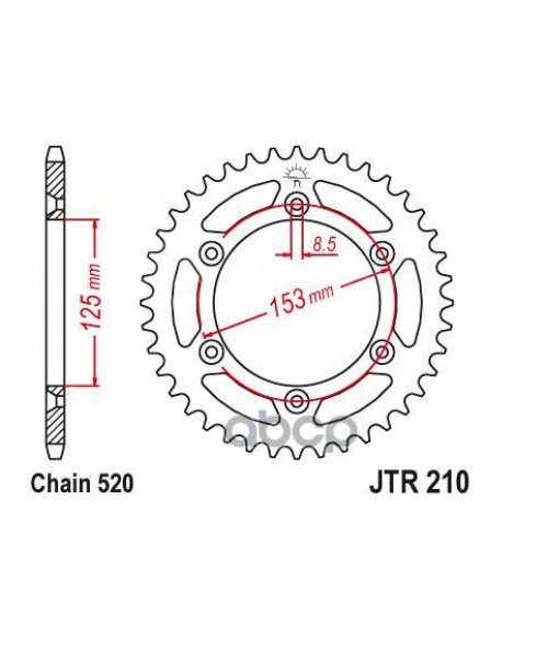 Звезда приводная задняя JT Sprockets JTR210.49SC KAYO T4