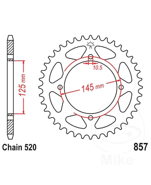 Звезда приводная задняя JT Sprockets JTR857.45ZBK