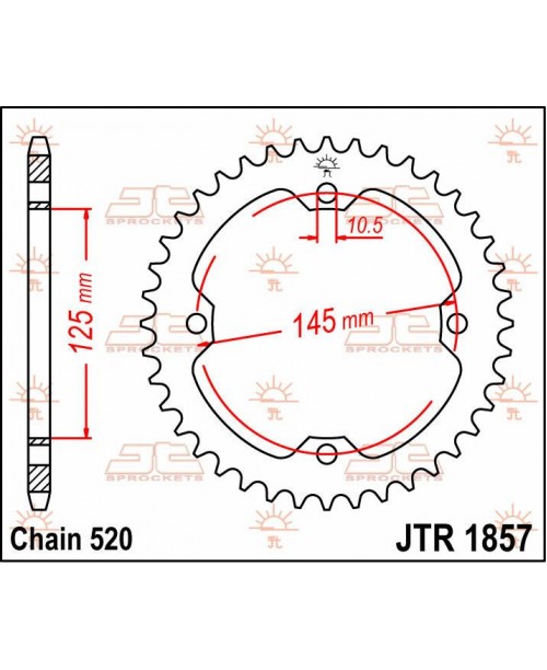 Звезда приводная задняя JT Sprockets JTR1857.40